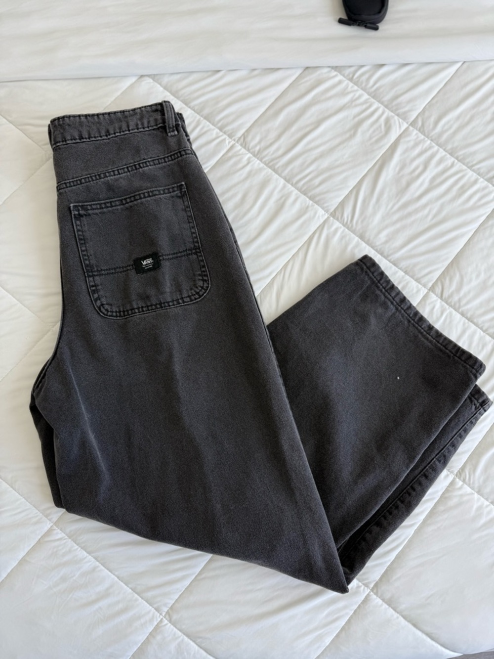 Vans Charcoal Black Carpenter Jeans with Back Pocket Logo
